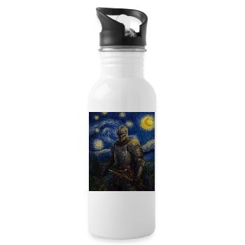 Ritter Van Gogh Style Starry Night - Water bottle with straw - white - Right