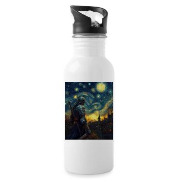 Ritter Van Gogh Style Starry Night - Water bottle with straw - white - Right