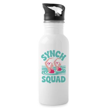 Synchronschwimmen Kunstschwimmen Wassersport - Trinkflasche mit integriertem Trinkhalm - Weiß - Rechts