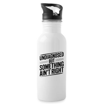 Non diagnostiqué mais quelque chose ne va pas - Gourde avec paille intégrée - blanc - Droite