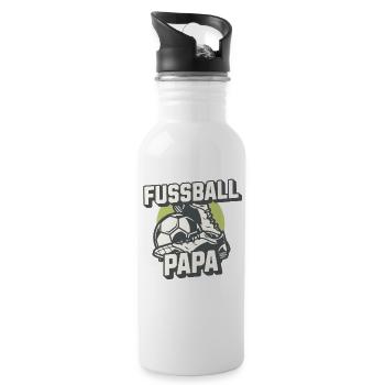 Soccer Dad Retro Look Design - Gourde avec paille intégrée - blanc - Droite