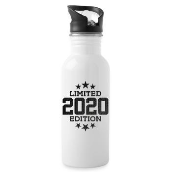 ÉDITION LIMITÉE 6E ANNIVERSAIRE 2020 - Gourde avec paille intégrée - blanc - Droite