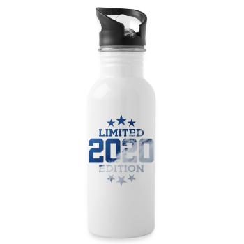 ÉDITION LIMITÉE 6E ANNIVERSAIRE 2020 - Gourde avec paille intégrée - blanc - Droite