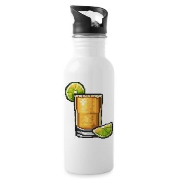 Whisky Pixel Cocktail Lime - Gourde avec paille intégrée - blanc - Droite