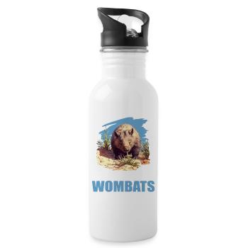 Wombats Wombat - Trinkflasche mit integriertem Trinkhalm - Weiß - Rechts