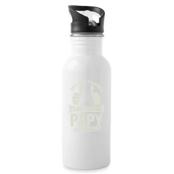 So sieht der beste Opa der Welt aus - Trinkflasche mit integriertem Trinkhalm - Weiß - Rechts