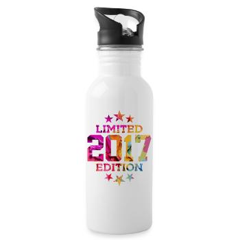ÉDITION LIMITÉE 2017 9E ANNIVERSAIRE - Gourde avec paille intégrée - blanc - Droite