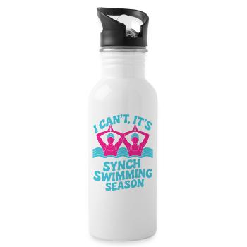 Synchronschwimmen Kunstschwimmen Wassersport - Trinkflasche mit integriertem Trinkhalm - Weiß - Rechts