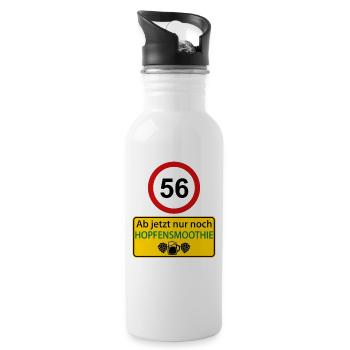 56 Ab jetzt nur noch Hopfensmoothie - Trinkflasche mit integriertem Trinkhalm - Weiß - Rechts