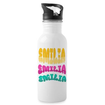 Emilia - Water bottle with straw - white - Right