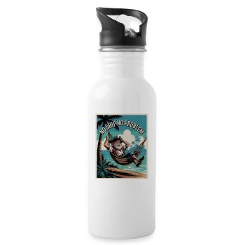 No Ship No Problem - Water bottle with straw - white - Right
