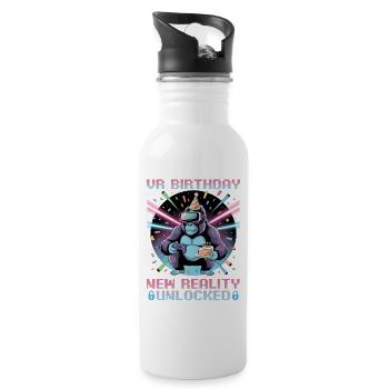 Birthday Gamer VR - Water bottle with straw - white - Right