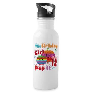 The Birthday Girl Pop-It12 - Water bottle with straw - white - Right