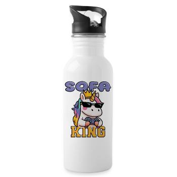 Canapé King - Gamble Unicorn - Gourde avec paille intégrée - blanc - Droite