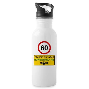 60 Ab jetzt nur noch Hopfensmoothie - Trinkflasche mit integriertem Trinkhalm - Weiß - Rechts