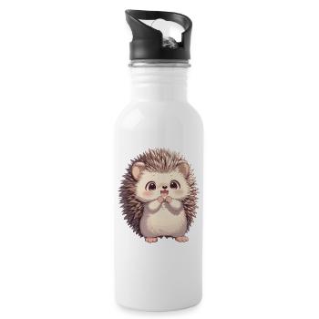 Igel - Trinkflasche mit integriertem Trinkhalm - Weiß - Rechts