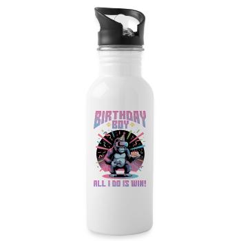 Birthday Gamer VR - Water bottle with straw - white - Right