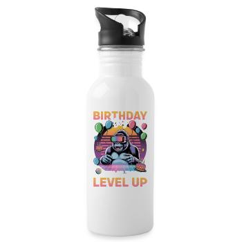 Birthday Gamer VR - Water bottle with straw - white - Right