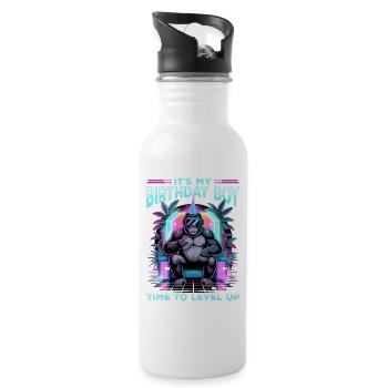 Birthday Gamer VR - Water bottle with straw - white - Right