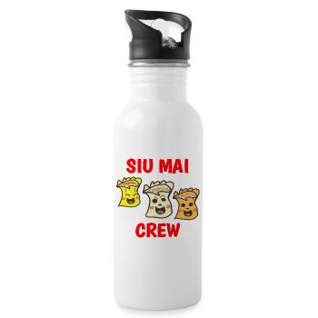 siu mai crew  - Trinkflasche mit integriertem Trinkhalm - Weiß - Rechts