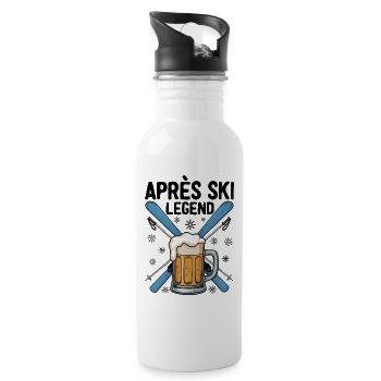 Légende de l’après-ski - Gourde avec paille intégrée - blanc - Droite