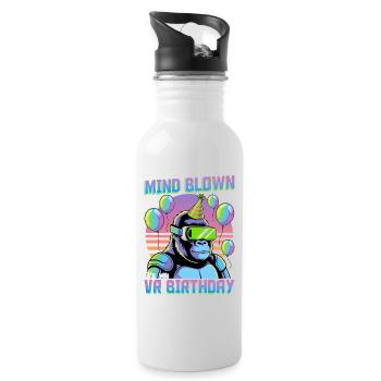Birthday Gamer VR - Water bottle with straw - white - Right