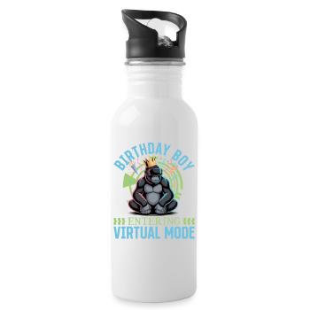 Birthday Gamer VR - Water bottle with straw - white - Right