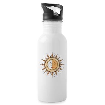 Boho Sun - Water bottle with straw - white - Right