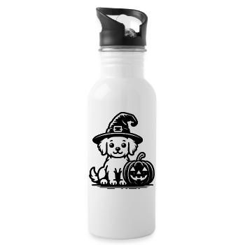 Paws & Pumpkins - Water bottle with straw - white - Right