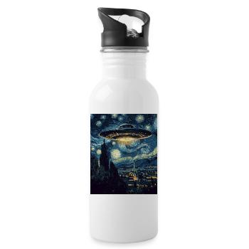 OVNI Alien Alien soucoupe volante - Gourde avec paille intégrée - blanc - Droite