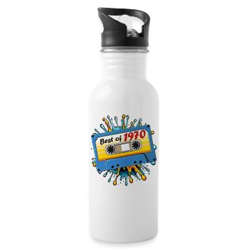 1970 MUSIC CASSETTE BEST OF - Water bottle with straw - white - Right