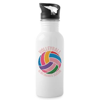 Volleyball is my favorite season - Water bottle with straw - white - Right