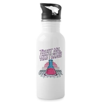 Lab Technician Trust Me I Pipette Laboratory Tech - Trinkflasche mit integriertem Trinkhalm - Weiß - Rechts