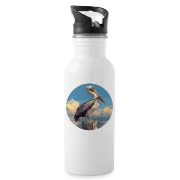 Pelicans Pelican - Water bottle with straw - white - Right