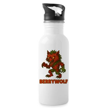 Monstre végétal drôle – Halloween Fun - Gourde avec paille intégrée - blanc - Droite