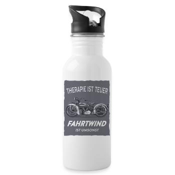 Airstream instead of therapy - Water bottle with straw - white - Right