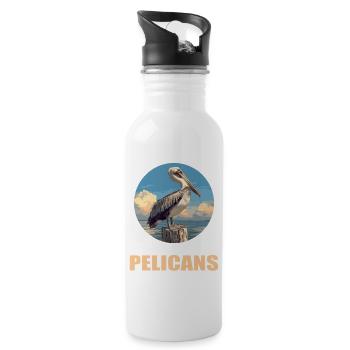 Pelikane Pelikan - Trinkflasche mit integriertem Trinkhalm - Weiß - Rechts
