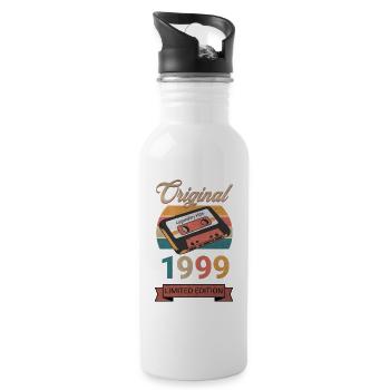 Original 1999 Limited Edition Geburtstag Geschenk - Trinkflasche mit integriertem Trinkhalm - Weiß - Rechts