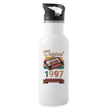 Cadeau d’anniversaire original 1997 en édition limitée - Gourde avec paille intégrée - blanc - Droite