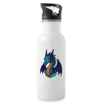 Tête de néon Sea Dragon - Gourde avec paille intégrée - blanc - Droite