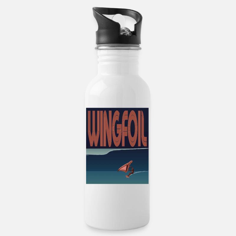Arbre de wingfoiler - Gourde avec paille intégrée - blanc