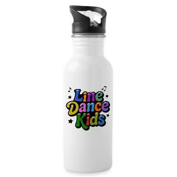 Line Dance Kids - Music with Heart - Water bottle with straw - white - Right