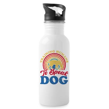 Chiens Chien Amoureux Chien Propriétaire Cadeau - Gourde avec paille intégrée - blanc - Droite