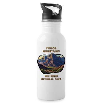 Big Bend National Park Chisos Mountains Hiking - Water bottle with straw - white - Right