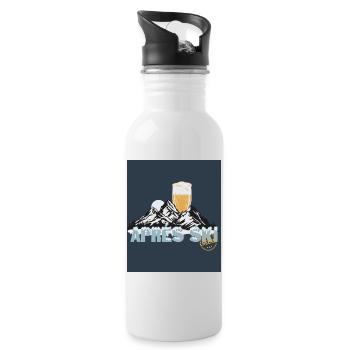 Après Ski Party – Cheers to the slopes! - Water bottle with straw - white - Right