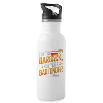 I'm the Barback, Not Your Bartender Humor - Water bottle with straw - white - Right