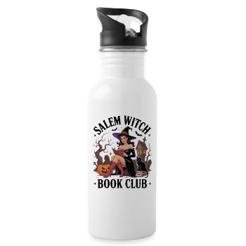 Witch Book Club Halloween Night - Water bottle with straw - white - Right