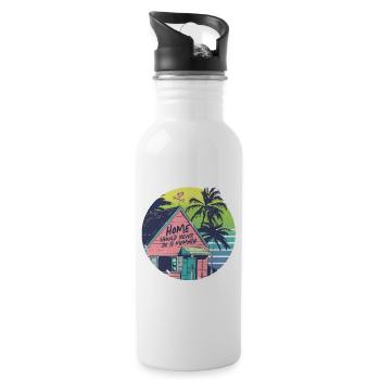 Menschlichkeit Equality - Trinkflasche mit integriertem Trinkhalm - Weiß - Rechts