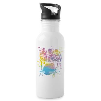 Bob Team Anschieber Bob - Trinkflasche mit integriertem Trinkhalm - Weiß - Rechts