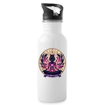 My Soul Purrs - Mystic Cat - Water bottle with straw - white - Right